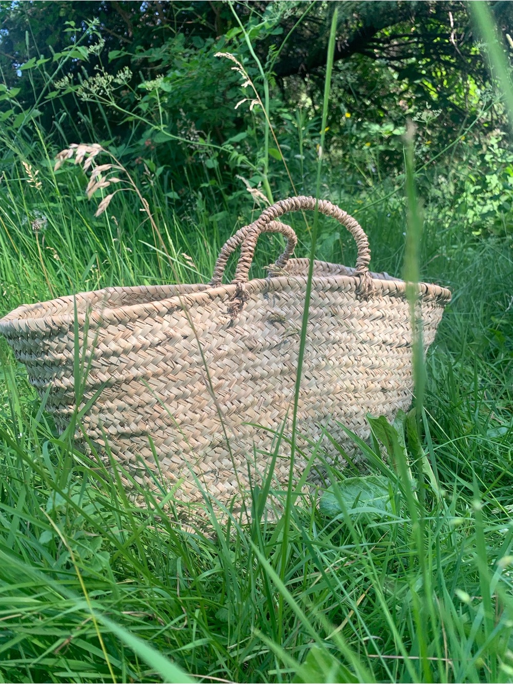New picnic basket bag handmade beach basket - Picture 3 of 10
